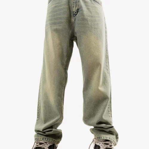 Light Wash Baggy Fit Jeans In Blue